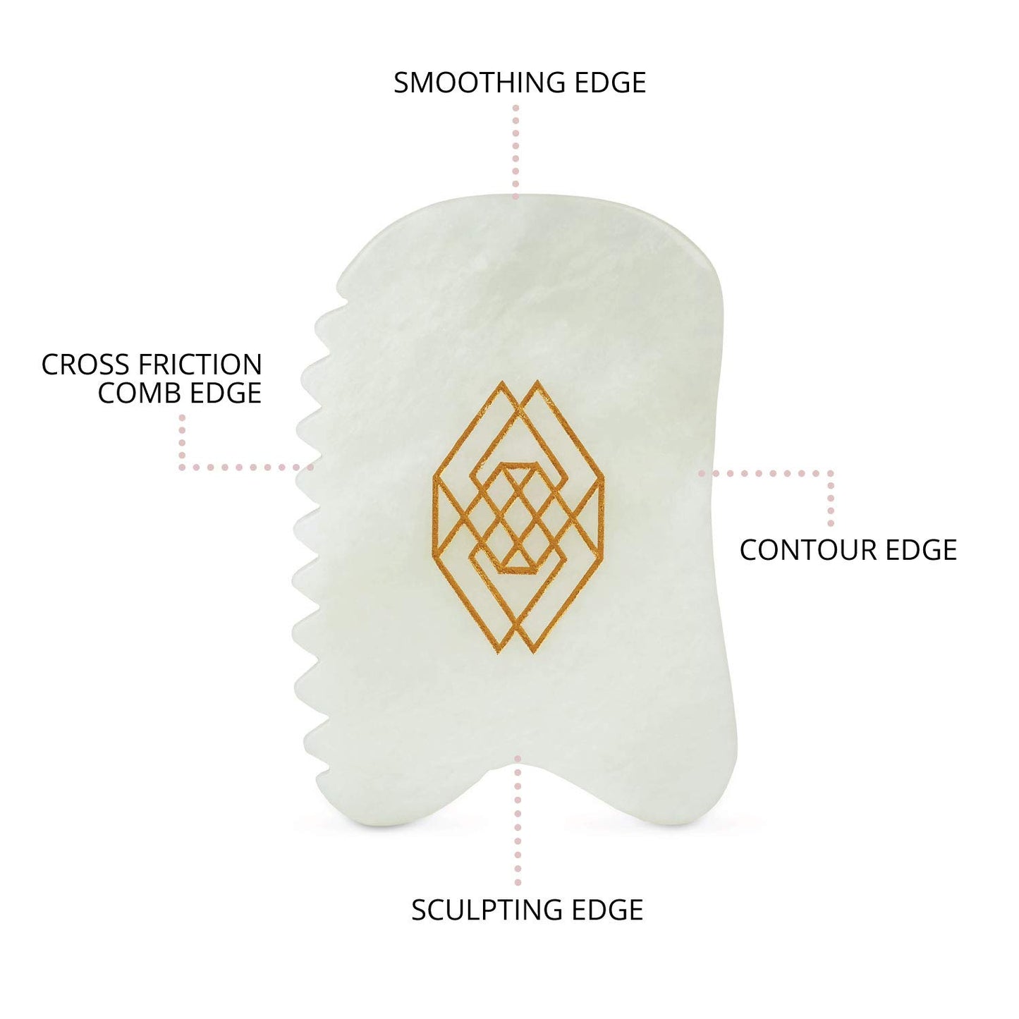 ILLUMINA BEAUTY Gua Sha Facial Tool, Unique 4-Edge Guasha Tool for Face, Jade Gua Sha Stone, Lymphatic Drainage Face Sculpting Tool Health & Beauty > Personal Care > Cosmetics > Cosmetic Tools > Skin Care Tools Illumina Beauty
