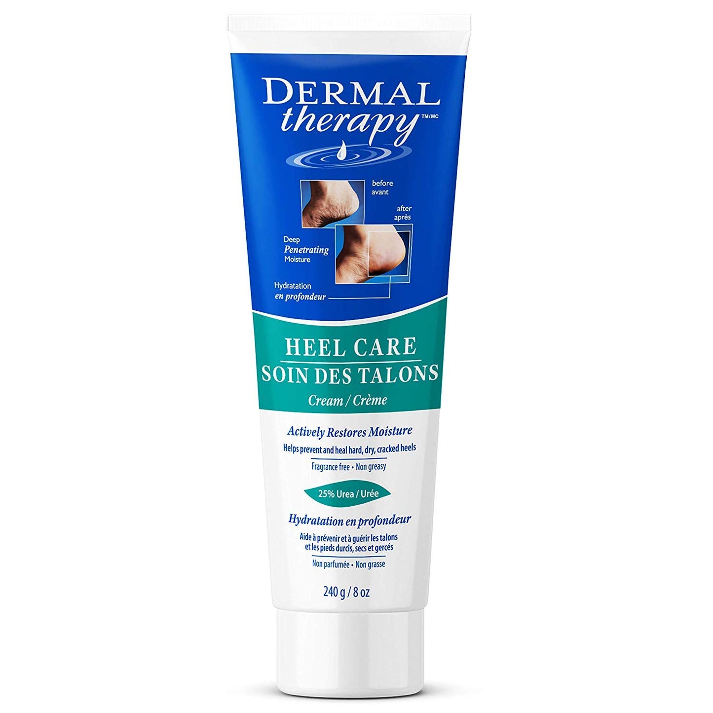 Dermal Therapy Heel Care Cream - Moisturizing Treatment That Repairs and Heals Dry, Rough, Cracked Heels and Feet | 25% Urea and 6% Alpha Hydroxy Acids (3 Ounce) | Packaging May Vary Health & Beauty > Personal Care > Foot Care Dermal Therapy 8 Ounce (Pack of 1)