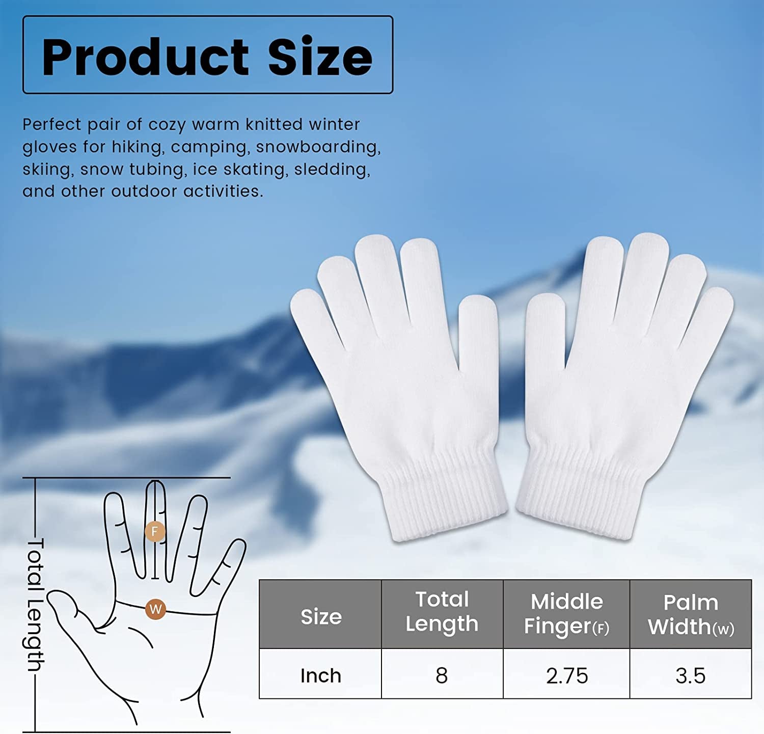 Simplicity Men/Women Winter Classic Solid Colored Knit Gloves Apparel & Accessories > Clothing Accessories > Gloves & Mittens Simplicity