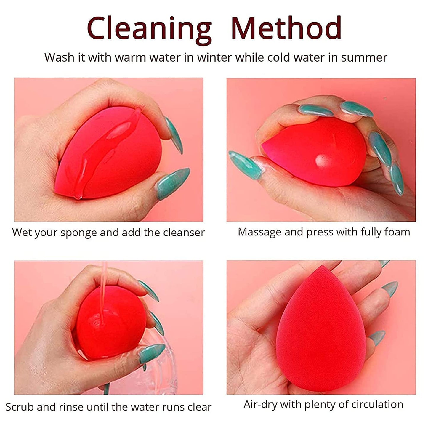 BEAKEY 5 Pcs Makeup Sponge Set, Foundation Blending Beauty Sponge, Flawless for Liquid, Cream, and Powder, Multi-Colored Makeup Sponges Health & Beauty > Personal Care > Cosmetics > Cosmetic Tools > Makeup Tools BEAKEY