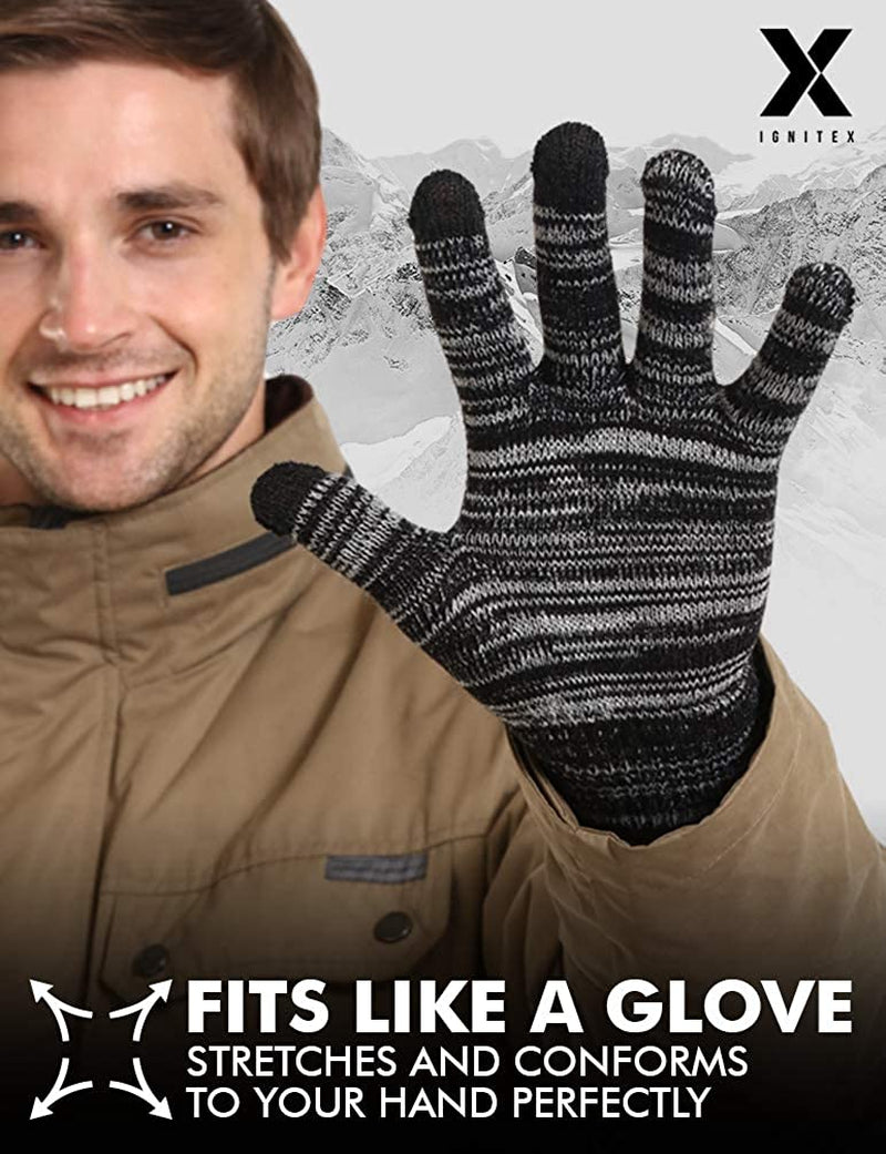 Touch Screen Winter Knit Gloves - Lightweight & Warm Thermal Magic Tech Gloves for Texting, Running, Driving, Cycling Apparel & Accessories > Clothing Accessories > Gloves & Mittens IGN1TE