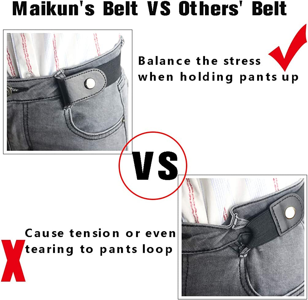 No Buckle Women/Men Stretch Belt, Invisible Elastic Belt for Jeans Pants Dresses Apparel & Accessories > Clothing Accessories > Belts maikun