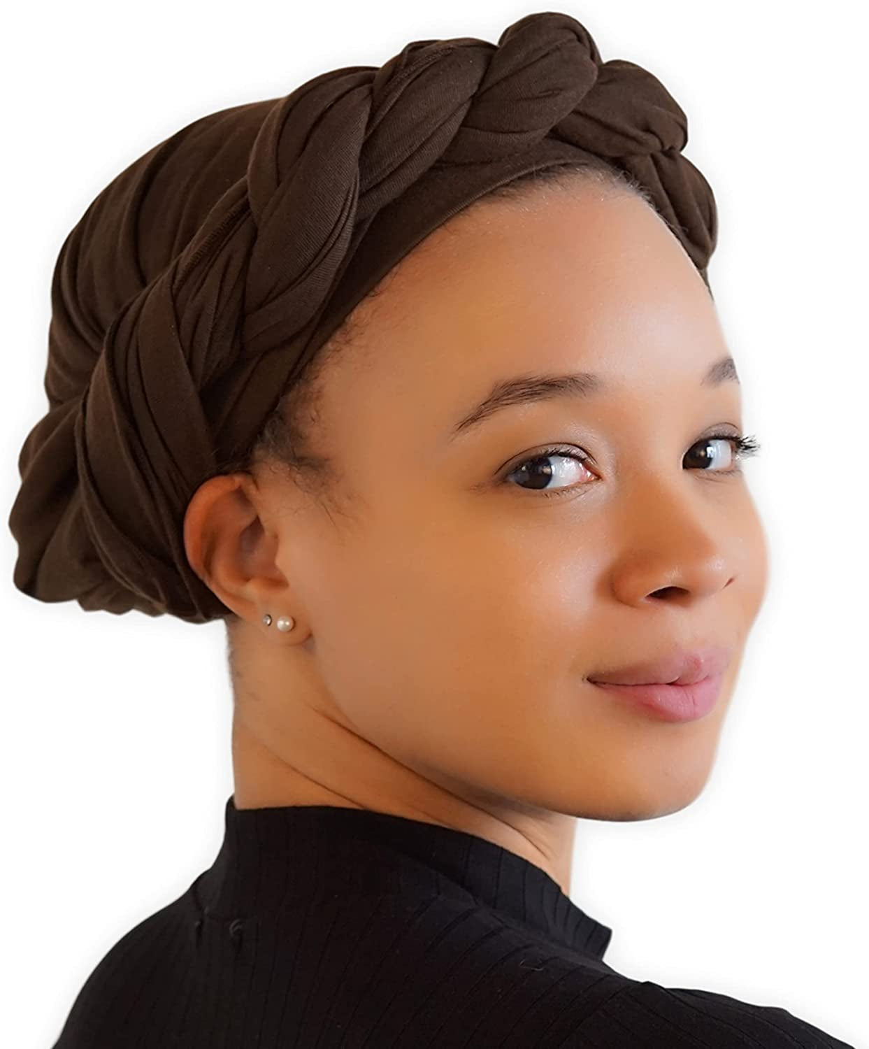 Head Wrap for Black Women - African Hair Wrap & Hair Scarf - Jersey Hair Turbans for Women - Soft & Breathable Headwrap Apparel & Accessories > Clothing Accessories > Bandanas & Headties Olivia Sylx Chocolate Brown