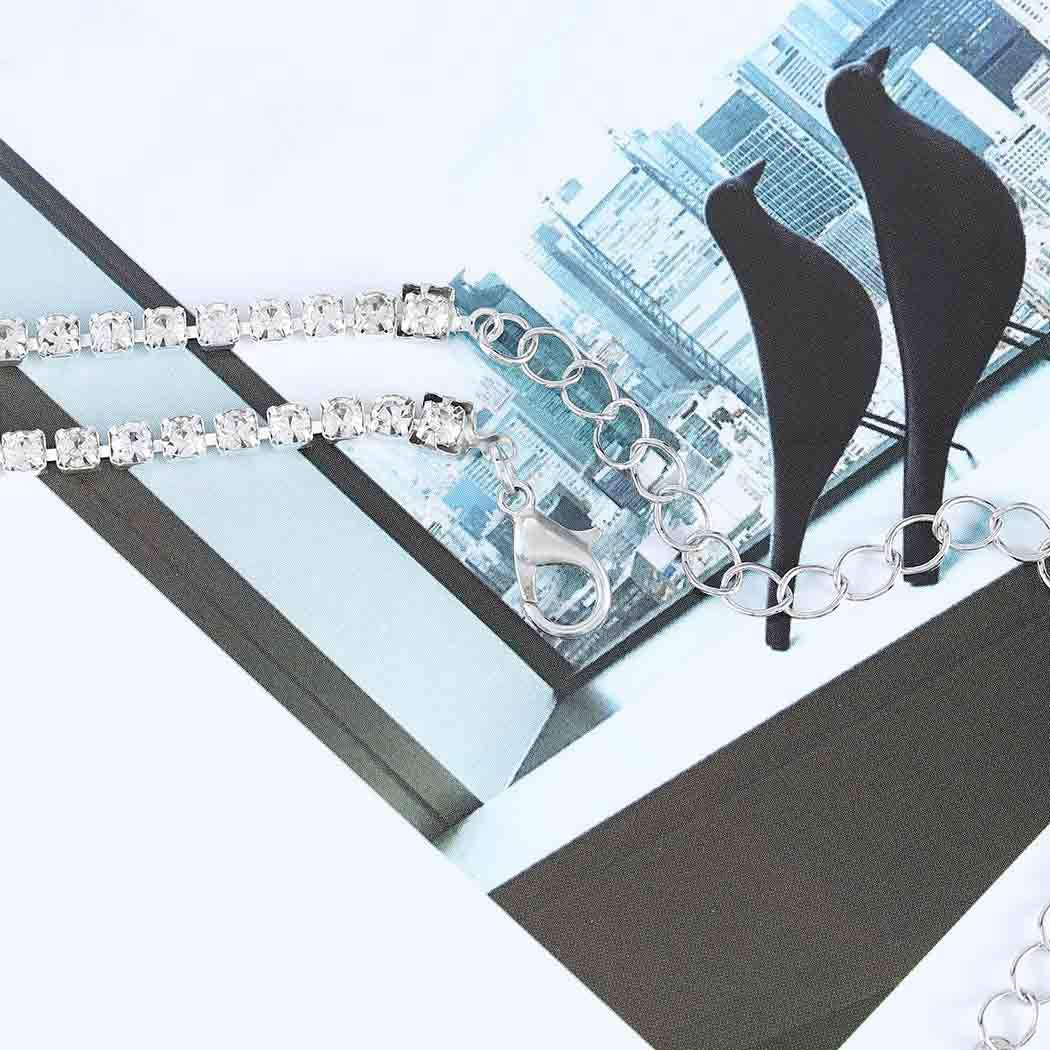 Jeweky Halloween Crystal Butterfly Waist Chain Belly Silver Belt Body Chains Summer Beach Body Accessories Jewelry for Women and Girls Apparel & Accessories > Jewelry > Body Jewelry Artist Unknown