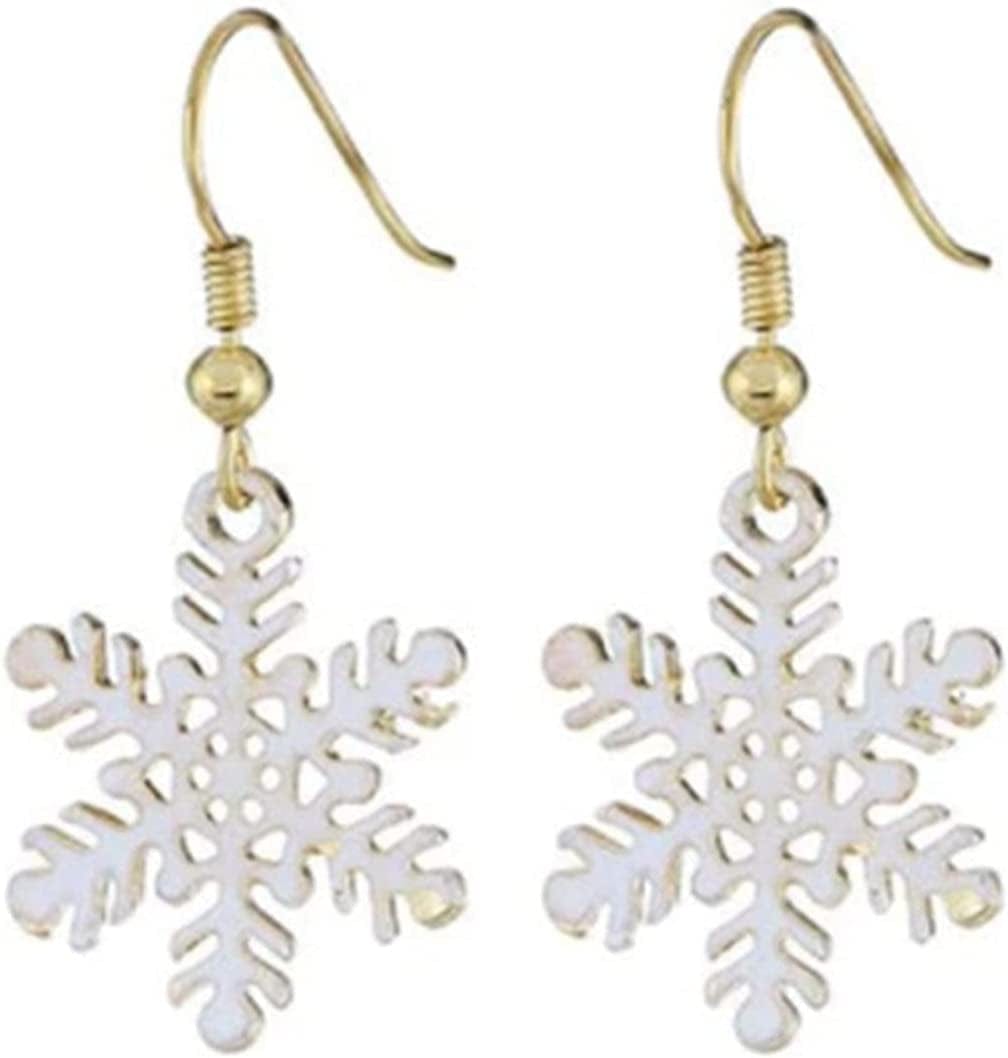 Earrings for Women Christmas Pendants Jewelry Color Xmas Tree Exquisite Cute Snowflake Snowman Earring GITS for Womens Girls B / One Size
