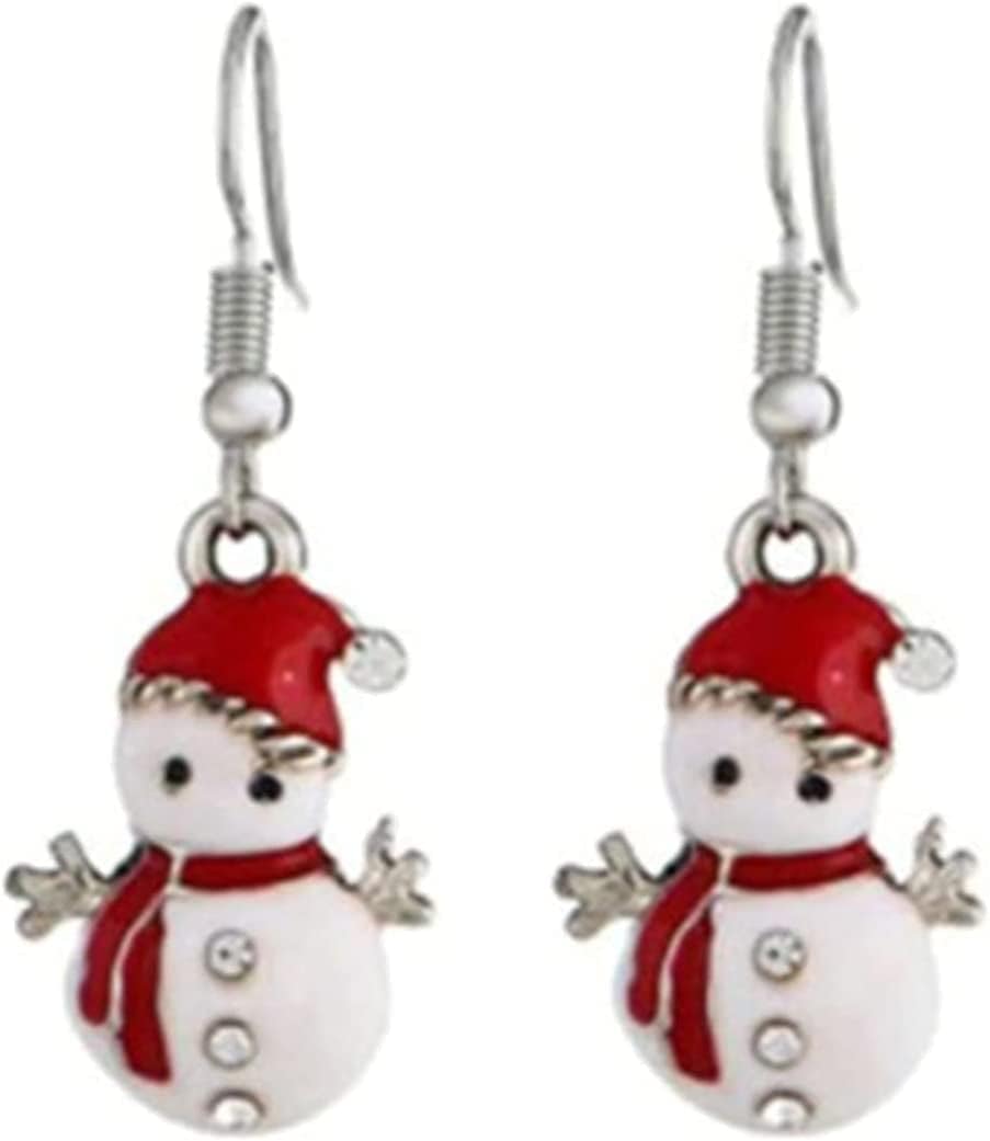 Earrings for Women Christmas Pendants Jewelry Color Xmas Tree Exquisite Cute Snowflake Snowman Earring GITS for Womens Girls
