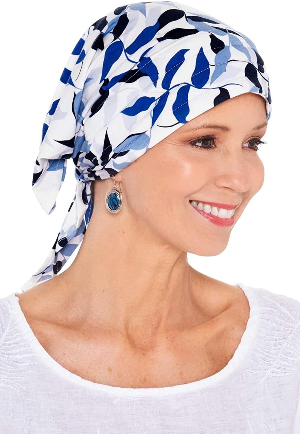 Cardani Instant Tie Headscarf - Padded Easy Tie Triangle Scarf in Luxury Viscose from Bamboo Apparel & Accessories > Clothing Accessories > Headwear Cardani Luxury Bamboo - Ivy Vines One Size