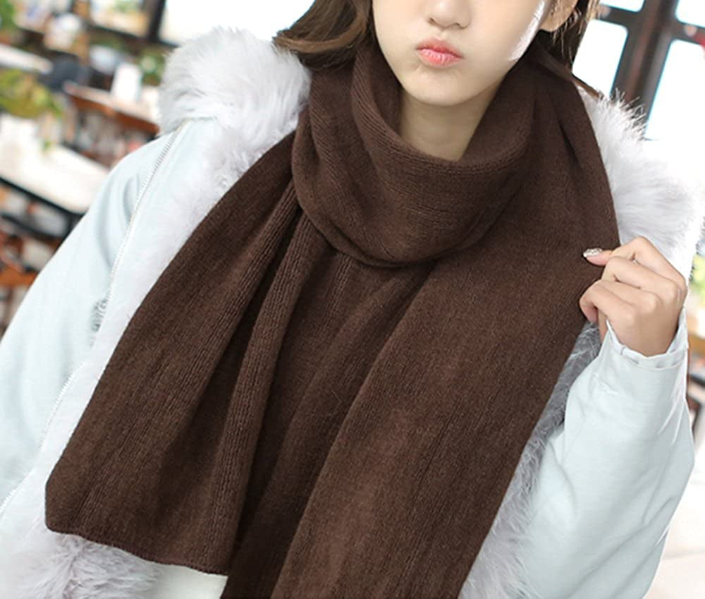 Wander Agio Women'S Warm Long Shawl Winter Warm Large Scarf Pure Color Apparel & Accessories > Clothing Accessories > Scarves & Shawls Wander Agio