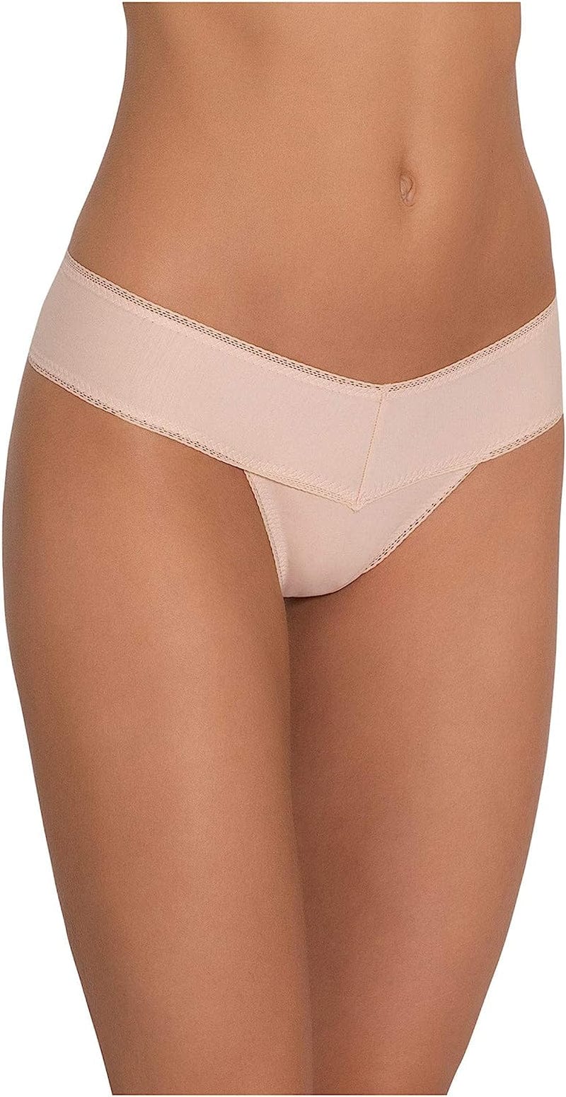 Eberjey Womens Pima Everyday V-Thong Buff / Medium-Large