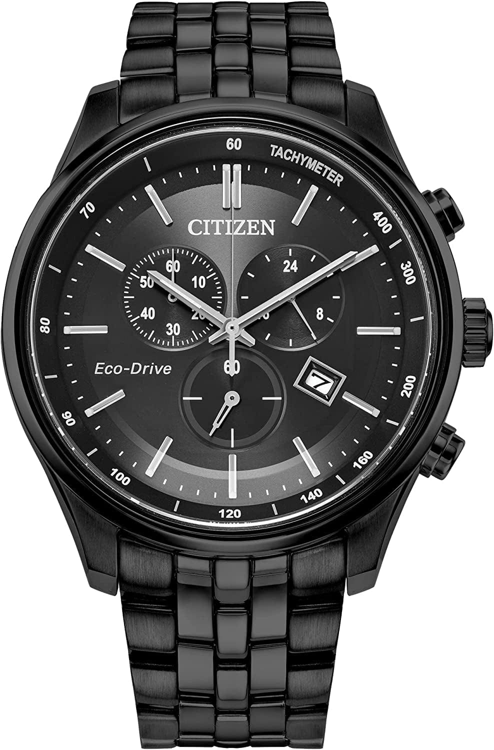 Eco-Drive Corso Men'S Watch, Stainless Steel, Classic Black Bracelet, Black Dial