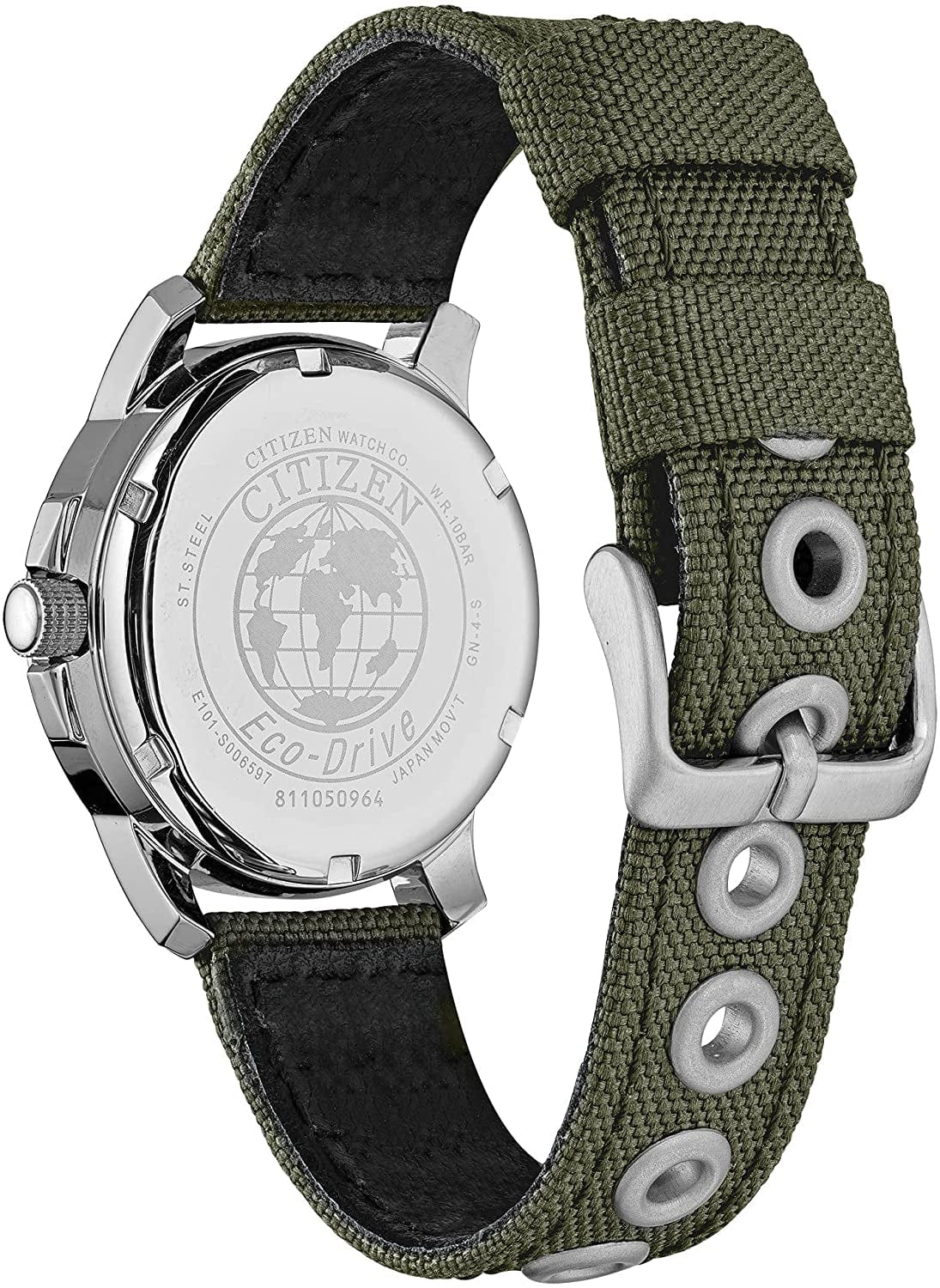 Eco-Drive Garrison Men'S Watch, Stainless Steel with Nylon Strap, Weekender