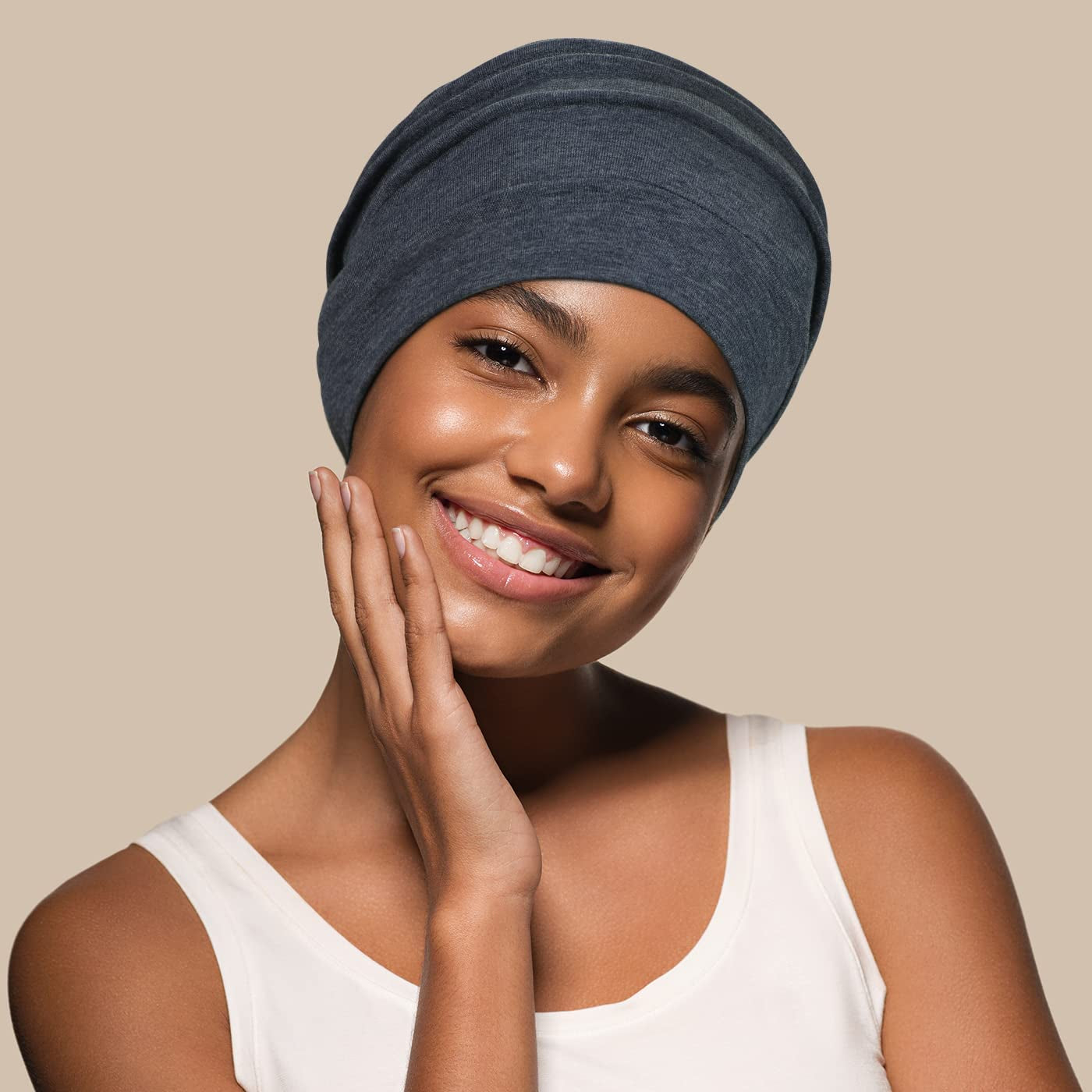 Kisumthy 2 PCS Cotton Slouchy Chemo Beanies, Chemo Cap Headwear Cancer Hats for Women with Hair Loss Apparel & Accessories > Clothing Accessories > Headwear Kisumthy