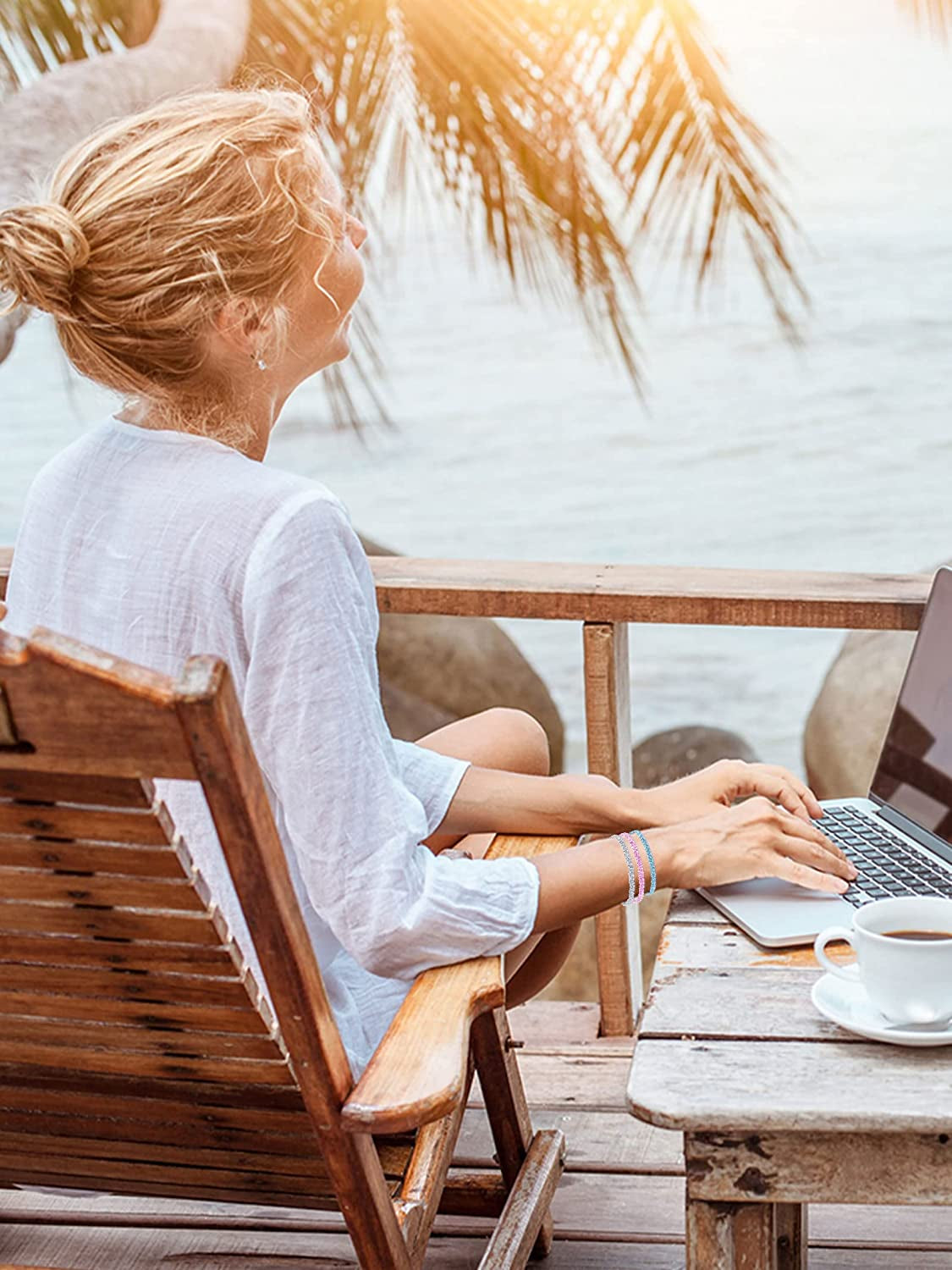 Waterproof String Bracelets for Girls Summer Wave Bracelet Friendship Handmade Wave Bracelet Apparel & Accessories > Jewelry > Bracelets Highven