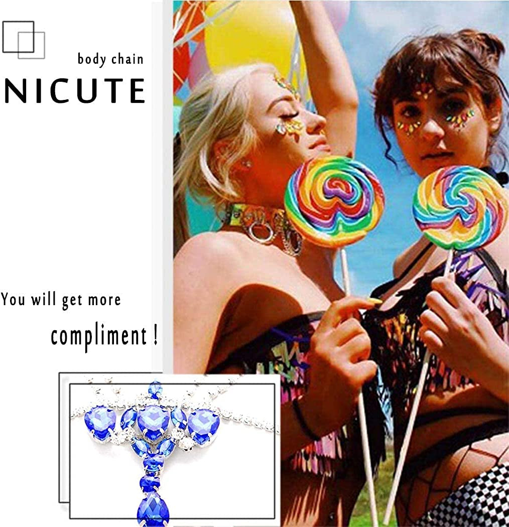 Nicute Gold Body Chain with Necklace Layered Bra Chains Summer Beach Body Jewelry for Women and Girls Apparel & Accessories > Jewelry > Body Jewelry Nicute