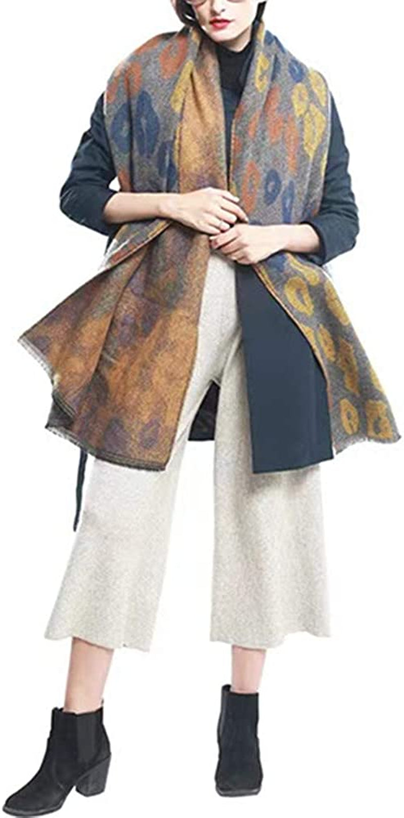 Camo Pashmina Winter Scarf Camoflauge Blanket Outdoor Fashion Scarf Wraps Shawl Handmade Scarves for Woman Man Apparel & Accessories > Clothing Accessories > Scarves & Shawls SEPTEMBER HOME Yello