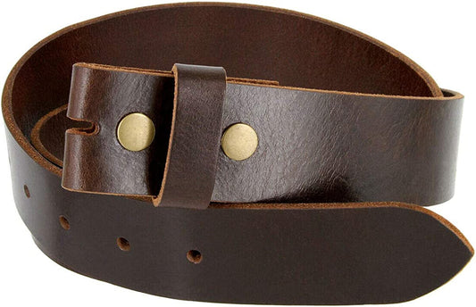 One Piece Full Grain Buffalo Oil Tanned Leather Replacement Belt Strap/ Belt with Buckle 1-1/2" (38Mm) Wide- Multiple Choices Apparel & Accessories > Clothing Accessories > Belts Belts.com Oil Tanned-brown 36