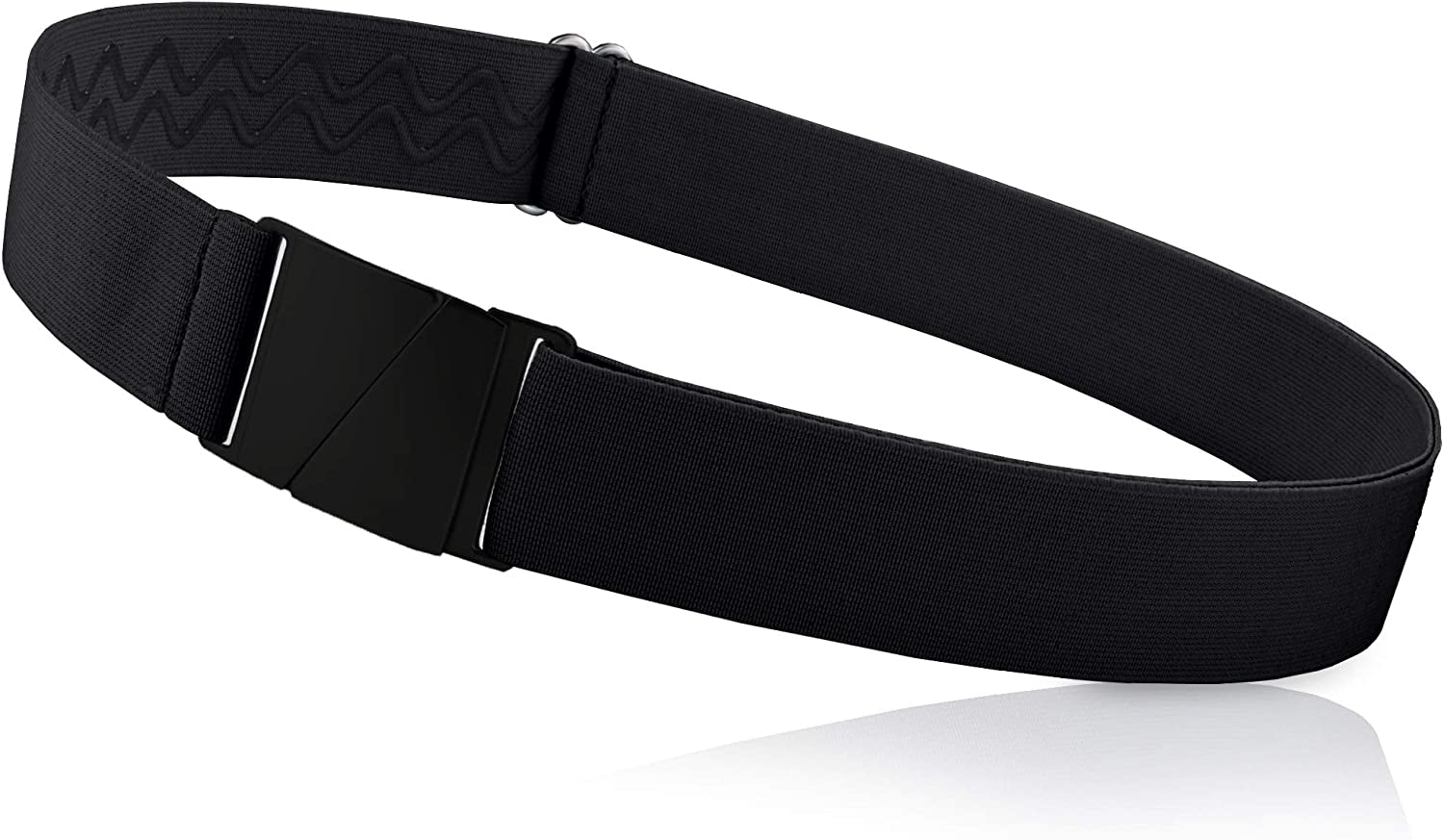 No Show Invisible Elastic Belts for Women & Men Non Slip Fits Waist Upto 50 Inch. Apparel & Accessories > Clothing Accessories > Belts ONE-BELT Matte Black - Black