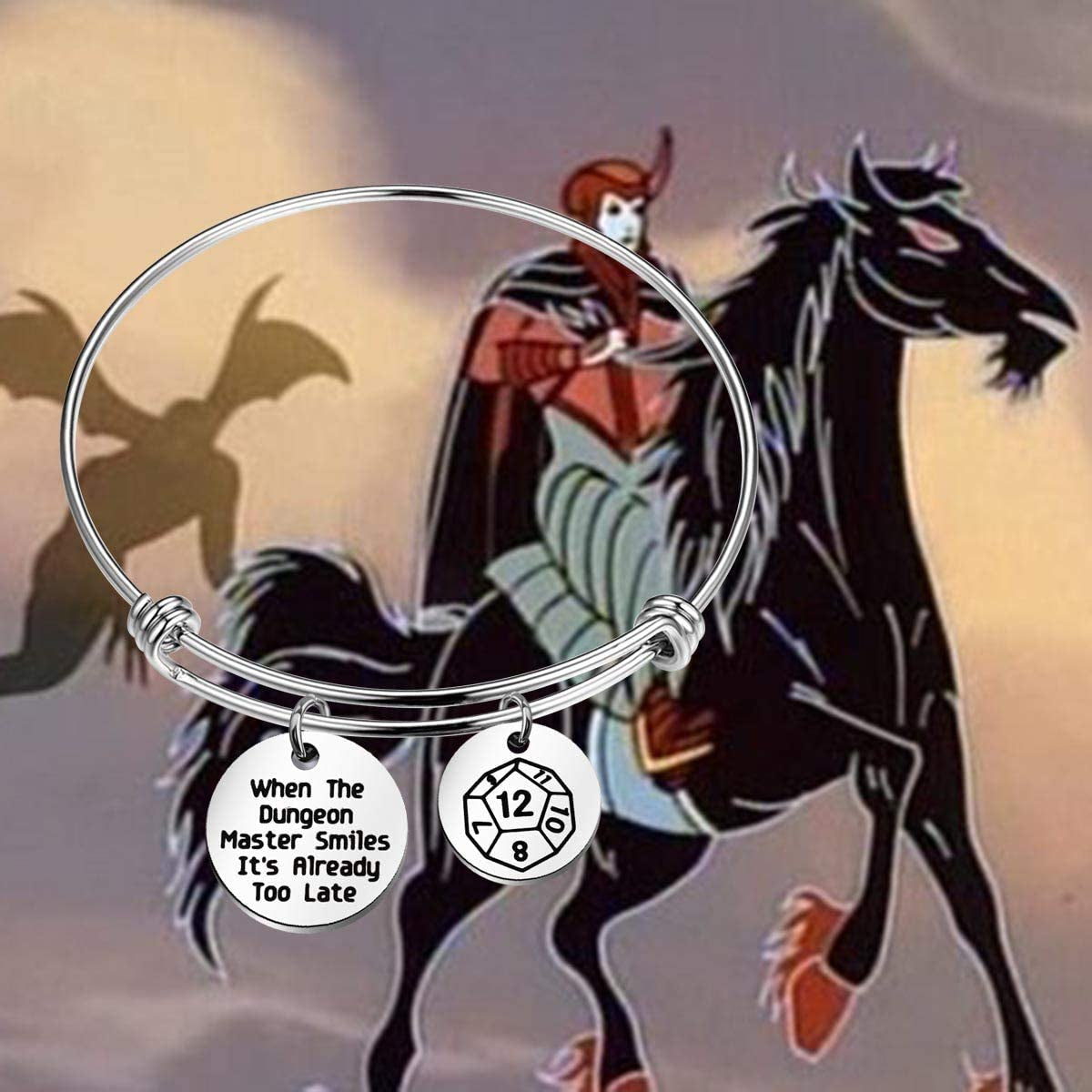 ENSIANTH When the Dungeon Master Smiles It'S Already Too Late Keychain Dungeon Gift Funny DND Gifts Apparel & Accessories > Jewelry > Necklaces ENSIANTH