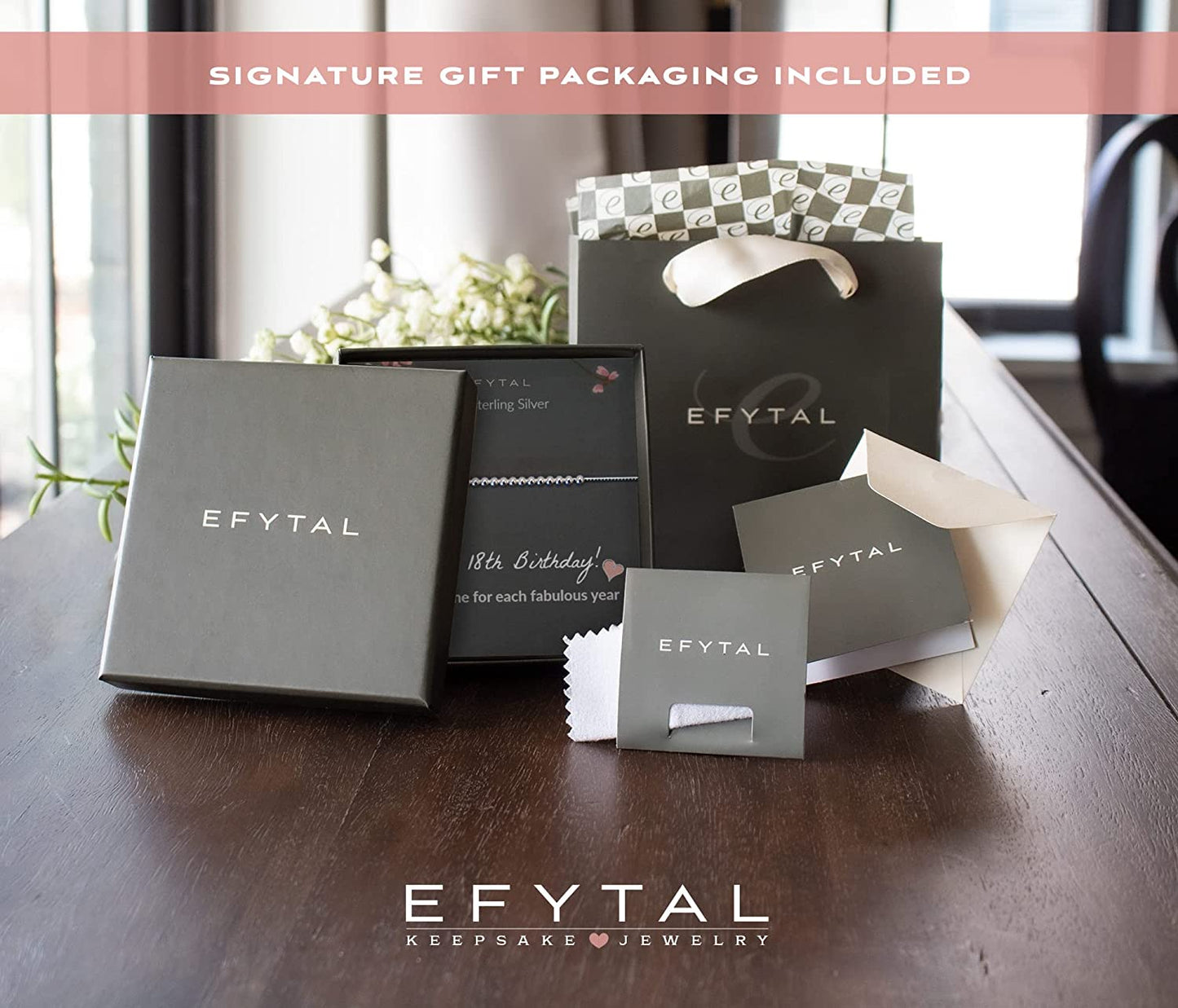 EFYTAL 18Th Birthday Gifts for Girls, 925 Sterling Silver Bracelet, Gifts for 18 Year Old Girl, 18Th Birthday Decorations, 18 Year Old Gift Ideas for Girl Apparel & Accessories > Jewelry > Bracelets EFYTAL