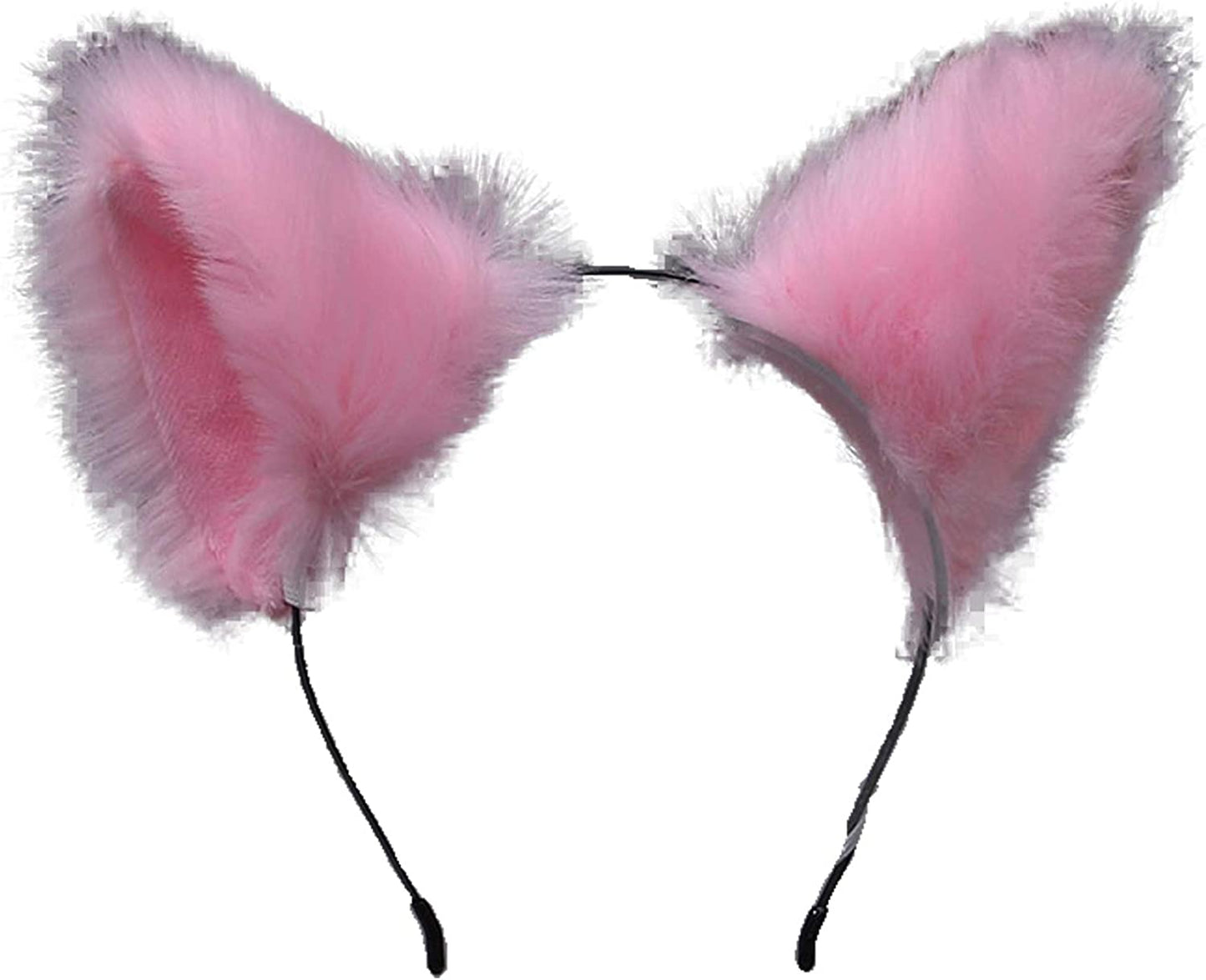 Faylay Cosplay Girl Plush Furry Cat Ears Headwear Accessory for Cam Girl Party Apparel & Accessories > Clothing Accessories > Headwear Faylay 004-9-wld-ff