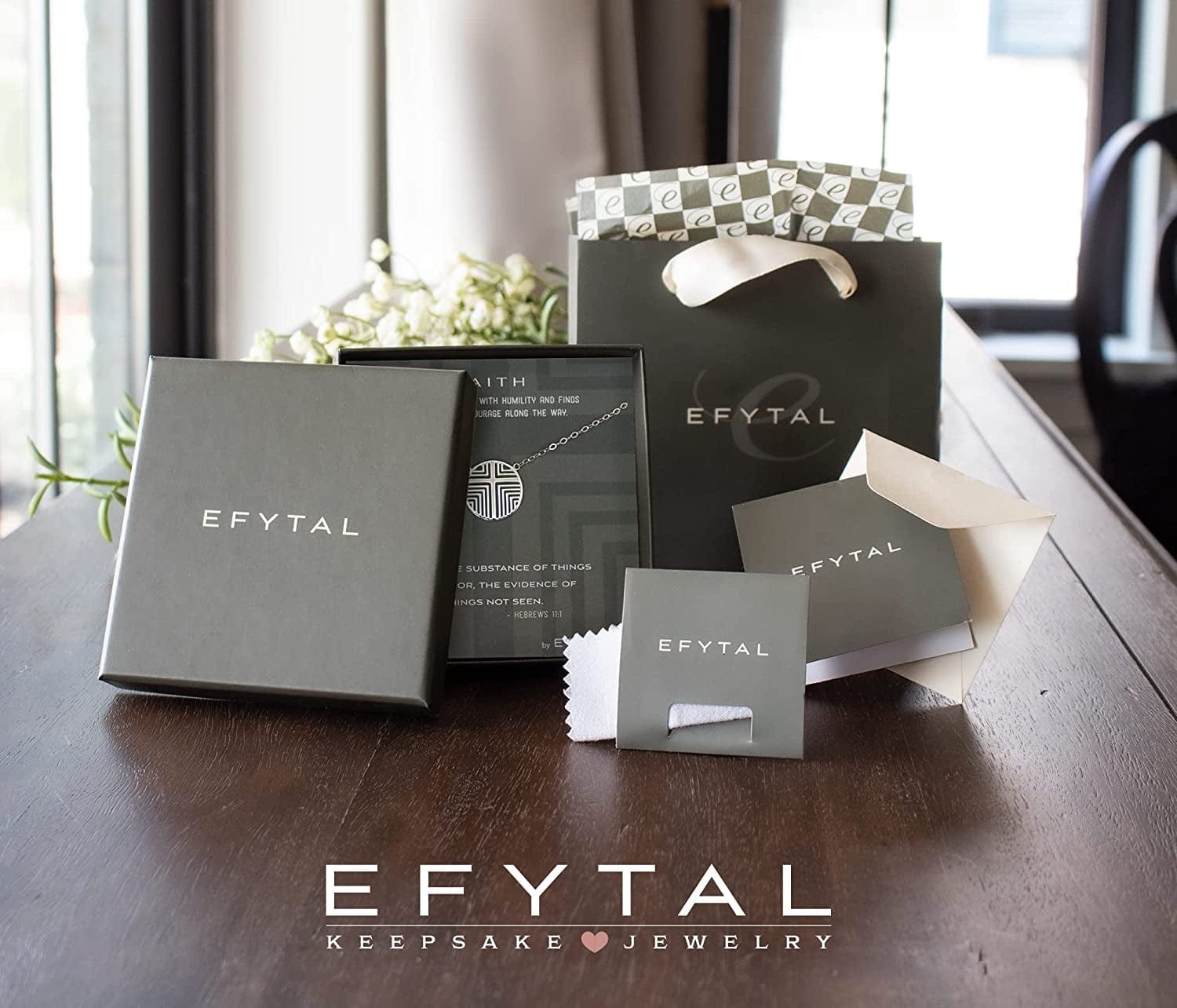 EFYTAL Confirmation Gifts for Teenage Girl, 925 Sterling Silver Faith Necklace, First Communion Gifts for Girls, Religious Gifts for Women, Christian Jewelry for Women