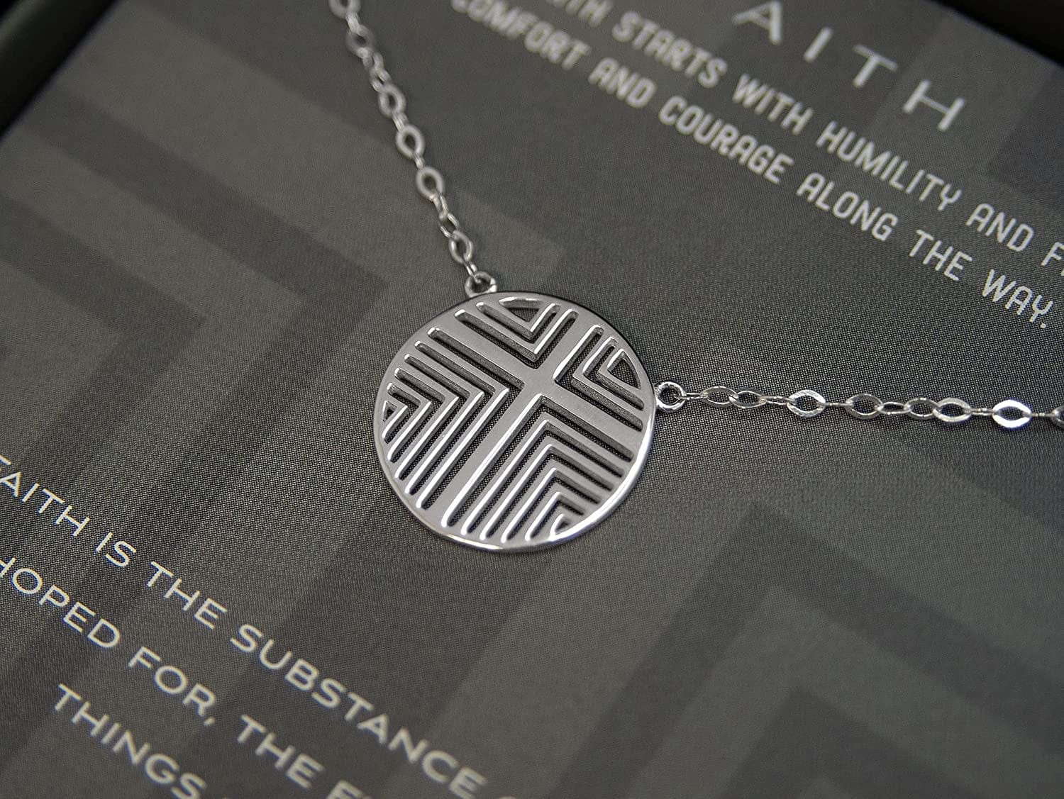 EFYTAL Confirmation Gifts for Teenage Girl, 925 Sterling Silver Faith Necklace, First Communion Gifts for Girls, Religious Gifts for Women, Christian Jewelry for Women