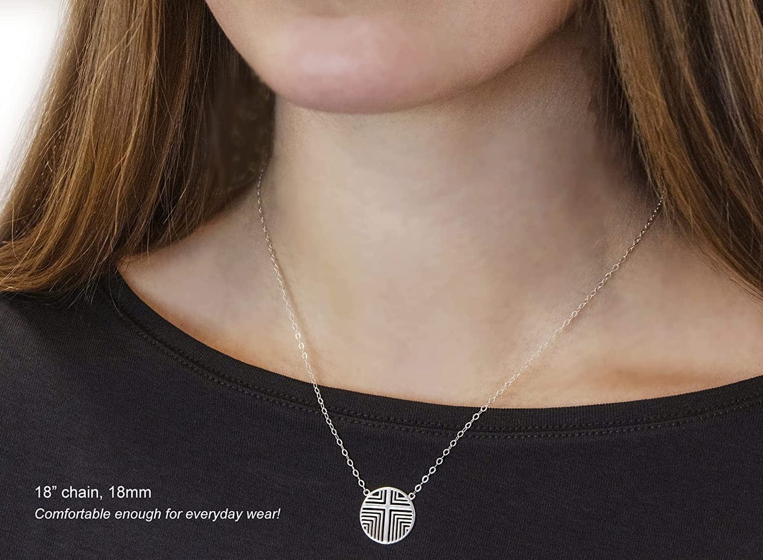 EFYTAL Confirmation Gifts for Teenage Girl, 925 Sterling Silver Faith Necklace, First Communion Gifts for Girls, Religious Gifts for Women, Christian Jewelry for Women