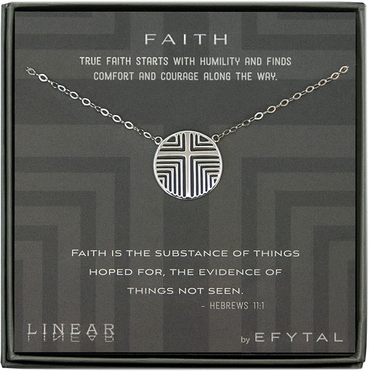 EFYTAL Confirmation Gifts for Teenage Girl, 925 Sterling Silver Faith Necklace, First Communion Gifts for Girls, Religious Gifts for Women, Christian Jewelry for Women