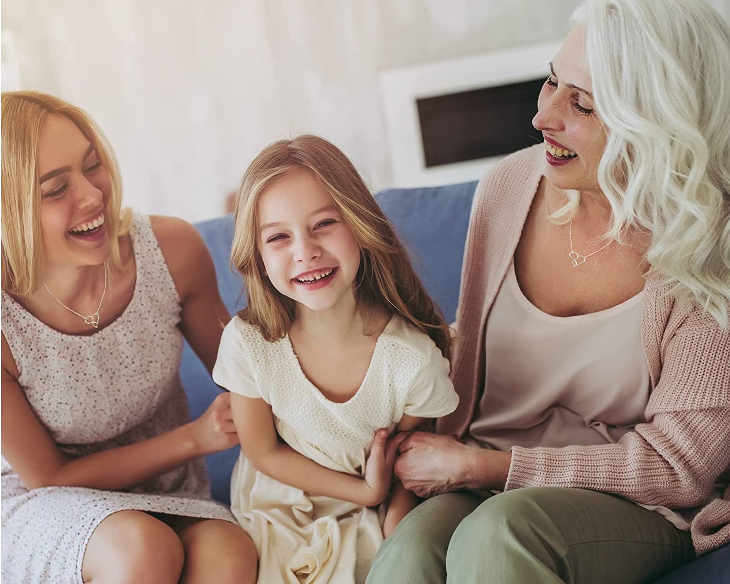 EFYTAL Grandma Gifts, 925 Sterling Silver Infinity Heart Necklace for Grandmother / Mother / Daughter / Granddaughter, Mom Necklaces for Women, Birthday Gift, Mother'S Day Jewelry, Mothers Day