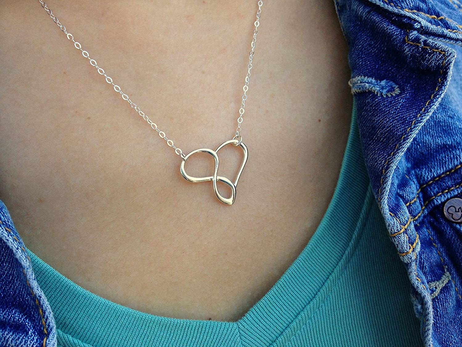 EFYTAL Mom Gifts, 925 Sterling Silver Infinity Heart Necklace for Mother & Daughter, Mom Necklaces for Women, Best Birthday Gift Ideas, Pendant Mother'S Day Jewelry for Her, Mothers Day