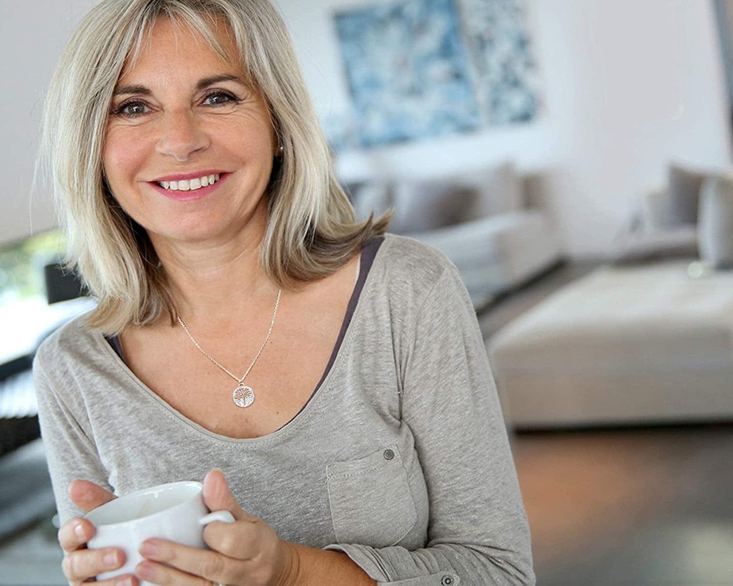 EFYTAL Mother in Law Gifts, Sterling Silver Tree of Life Necklace, Wedding Jewelry Gift from Bride or Groom