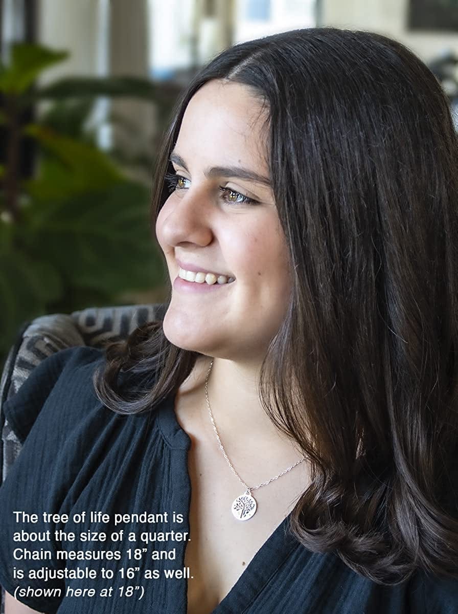 EFYTAL Mother in Law Gifts, Sterling Silver Tree of Life Necklace, Wedding Jewelry Gift from Bride or Groom