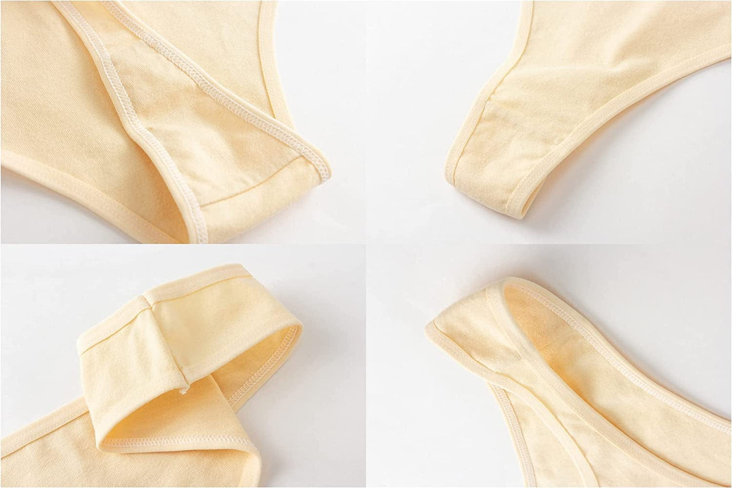 ELACUCOS 6 Pack Women'S Thongs Cotton Breathable Panties Bikini Underwear