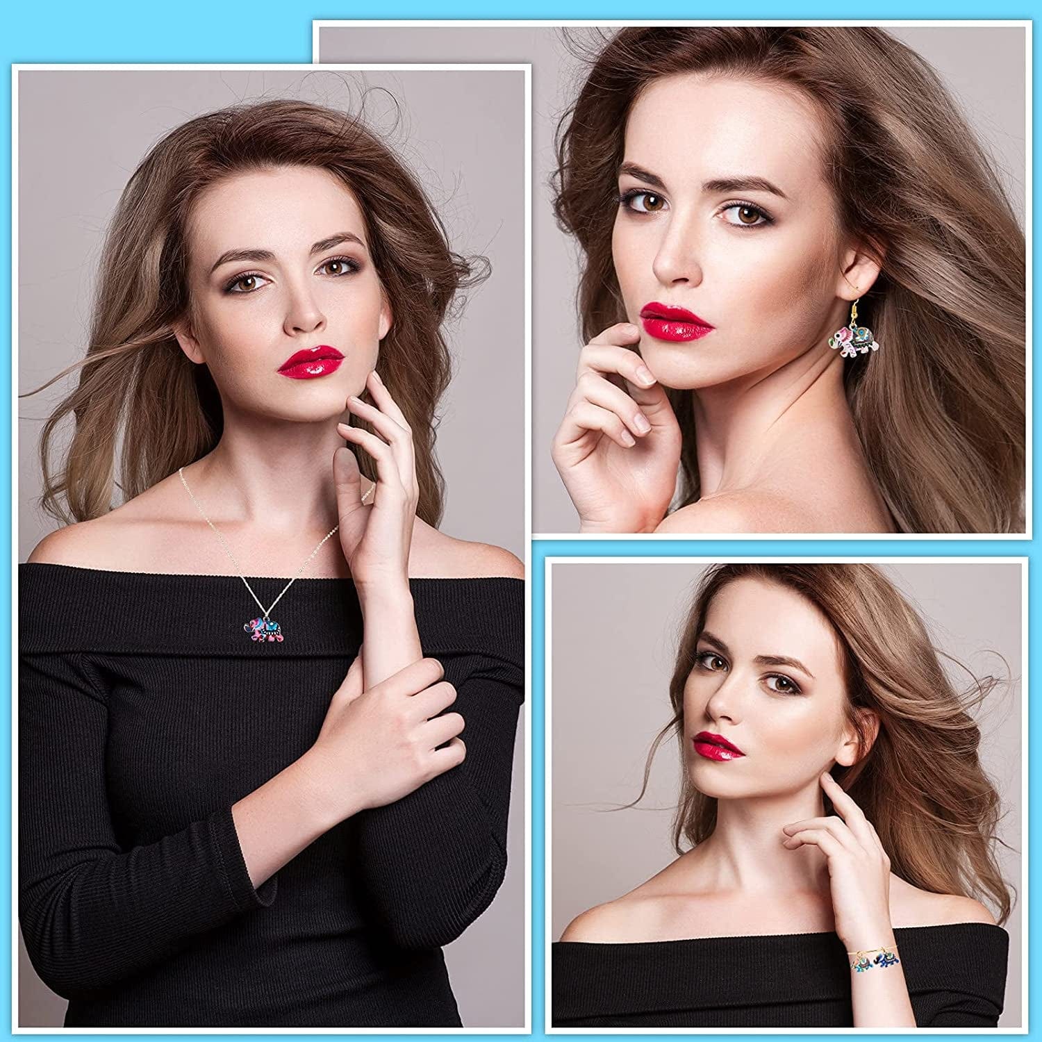 Elephant Charms Elephant Bracelet Charms Elephant Pendant Charms for Jewelry Making Earring DIY Keychain