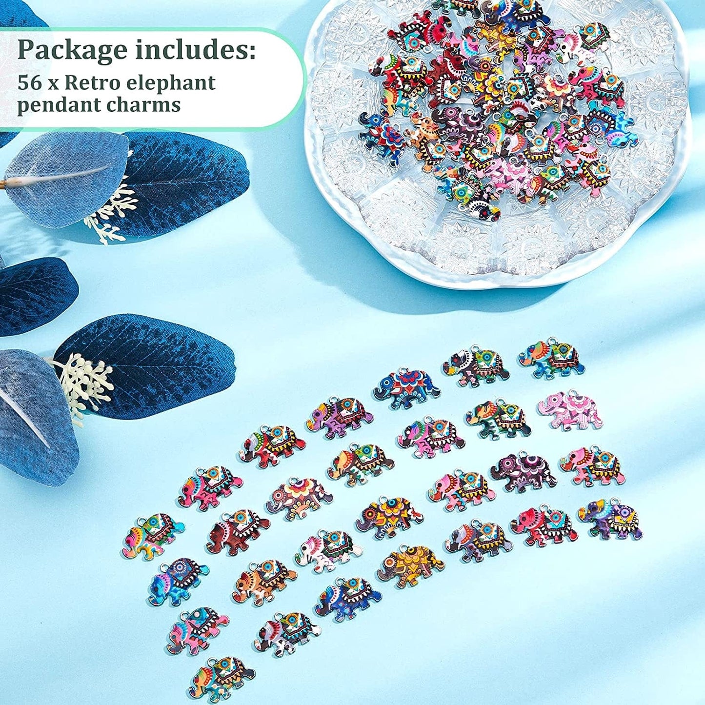 Elephant Charms Elephant Bracelet Charms Elephant Pendant Charms for Jewelry Making Earring DIY Keychain