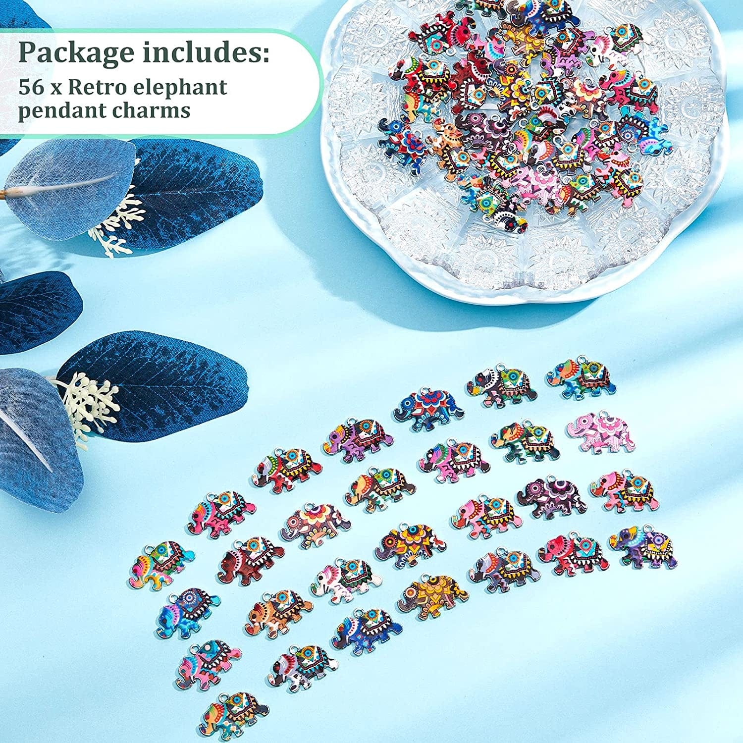 Elephant Charms Elephant Bracelet Charms Elephant Pendant Charms for Jewelry Making Earring DIY Keychain