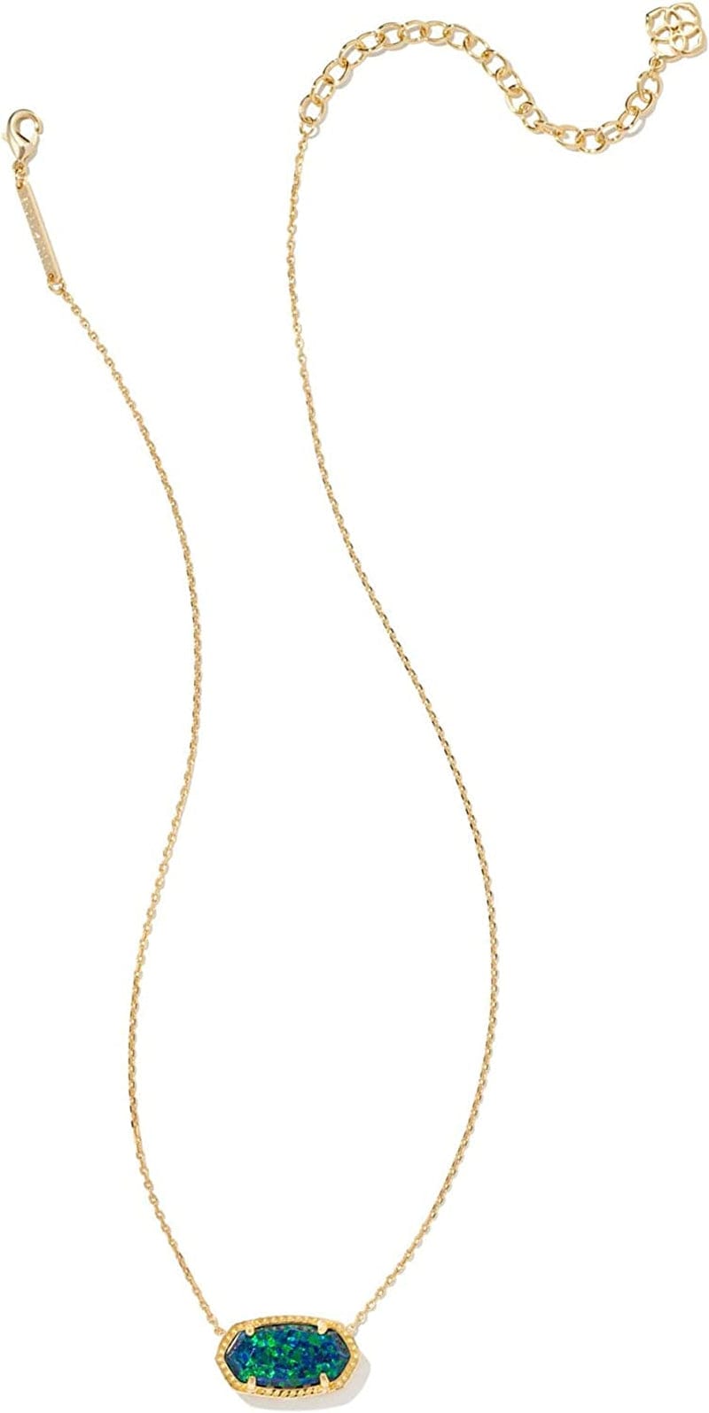 Elisa Pendant Necklace for Women, Fashion Jewelry, 14K Gold-Plated Gold Night Kyocera Opal
