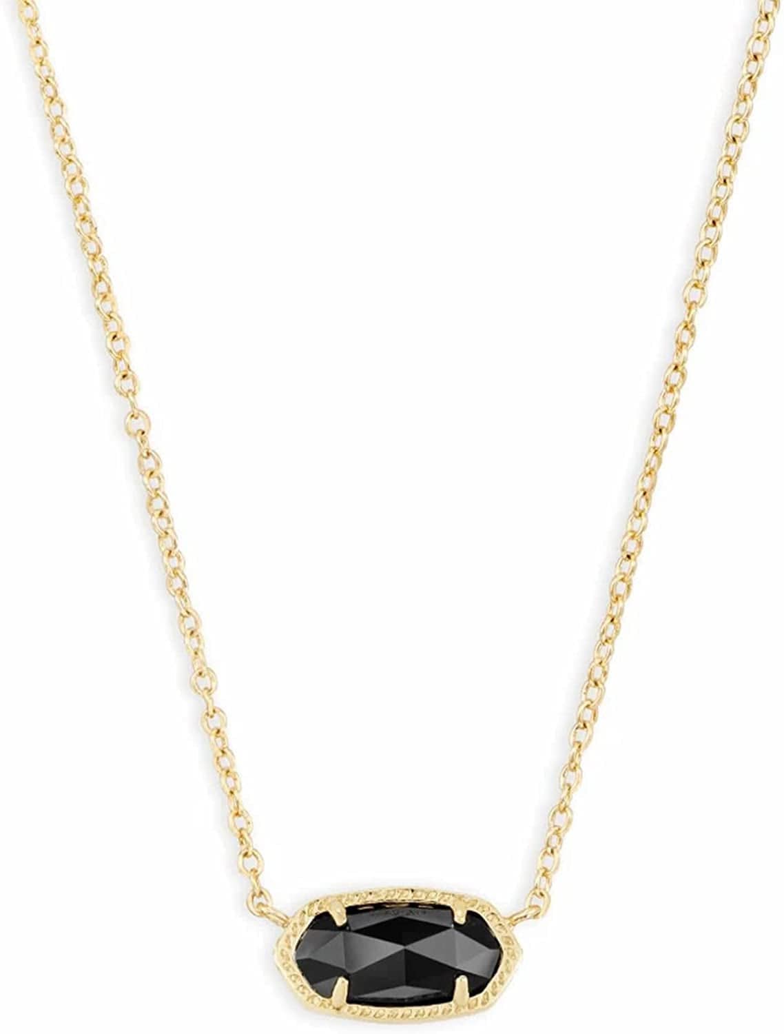 Elisa Pendant Necklace for Women, Fashion Jewelry, 14K Gold-Plated GOLD - BLACK