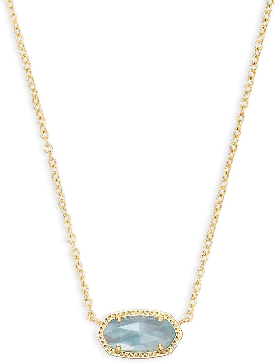 Elisa Pendant Necklace for Women, Fashion Jewelry, 14K Gold-Plated GOLD - LIGHT BLUE ILLUSION