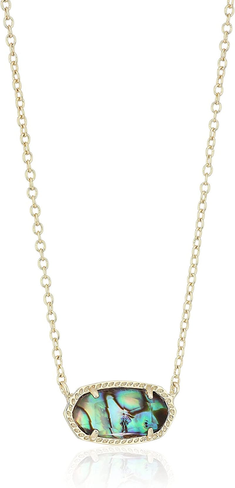 Elisa Pendant Necklace for Women, Fashion Jewelry, 14K Gold-Plated GOLD - ABALONE SHELL