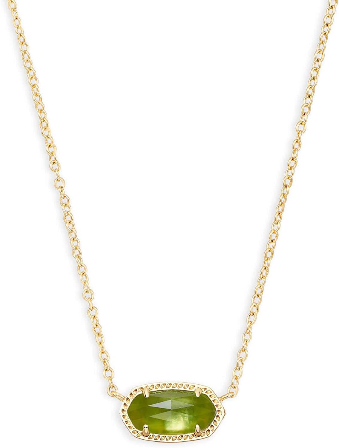Elisa Pendant Necklace for Women, Fashion Jewelry, 14K Gold-Plated GOLD - PERIDOT ILLUSION