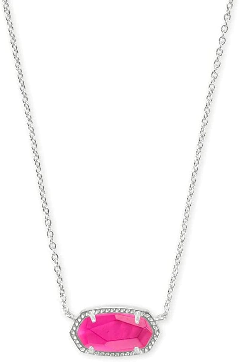 Elisa Pendant Necklace for Women, Fashion Jewelry, 14K Gold-Plated RHODIUM - AZALEA ILLUSION