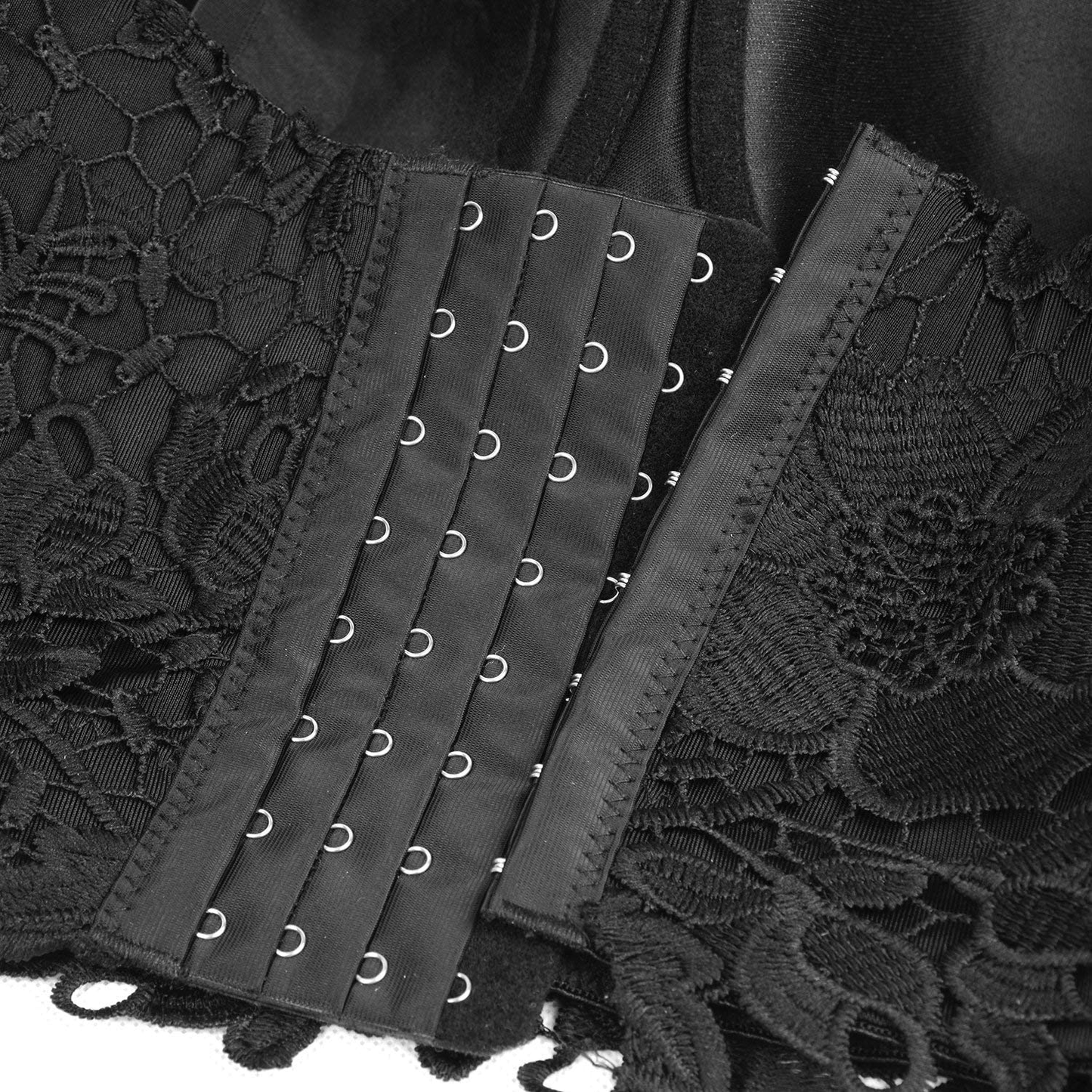 ELLACCI Women'S Floral Lace Bustier Crop Top Gothic Corset Bra Tops Black Apparel & Accessories > Clothing > Underwear & Socks > Lingerie ELLACCI