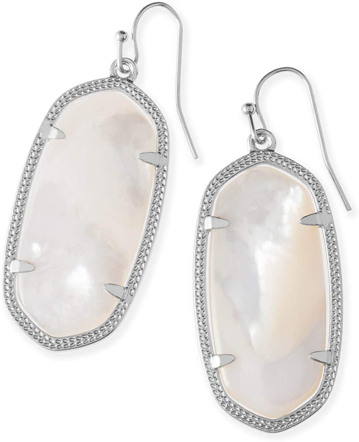 Elle Drop Earrings for Women RHODIUM - IVORY MOTHER OF PEARL