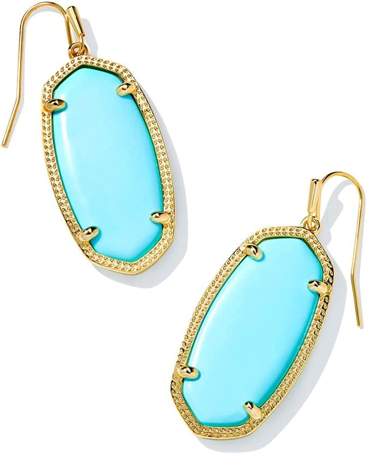 Elle Drop Earrings for Women GOLD - LIGHT BLUE MAGNESITE