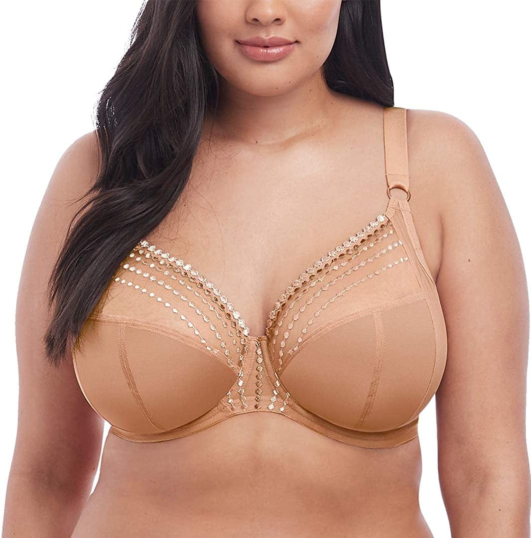 Elomi Women'S Matilda Unlined Plunge Underwire Bra with J-Hook Café Au Lait / Matilda Unlined Plunge Underwire Bra With J-hook / 42F