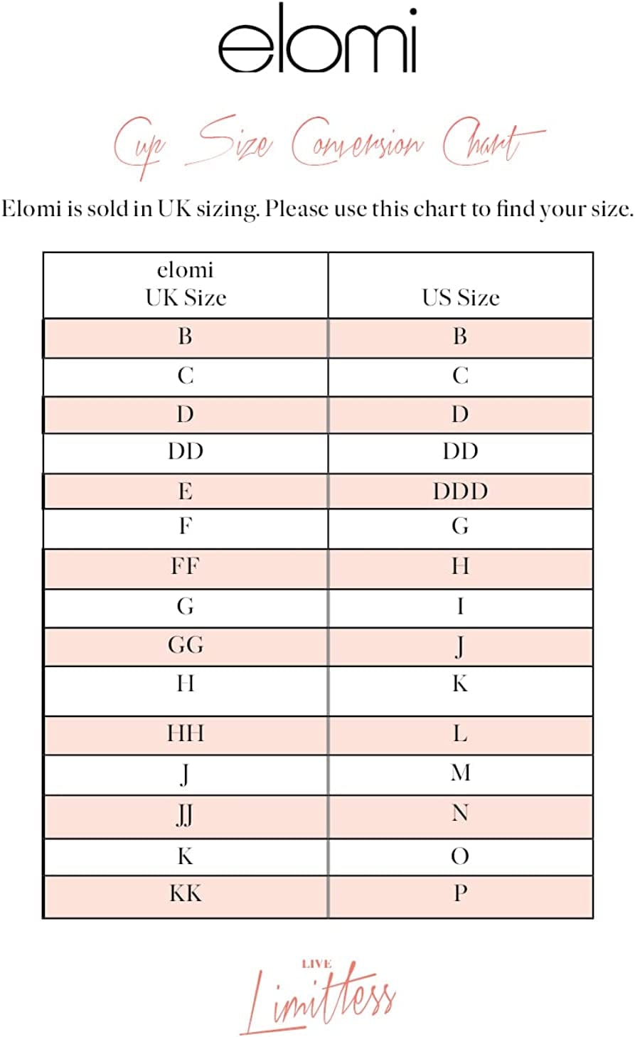 Elomi Women'S Matilda Unlined Plunge Underwire Bra with J-Hook