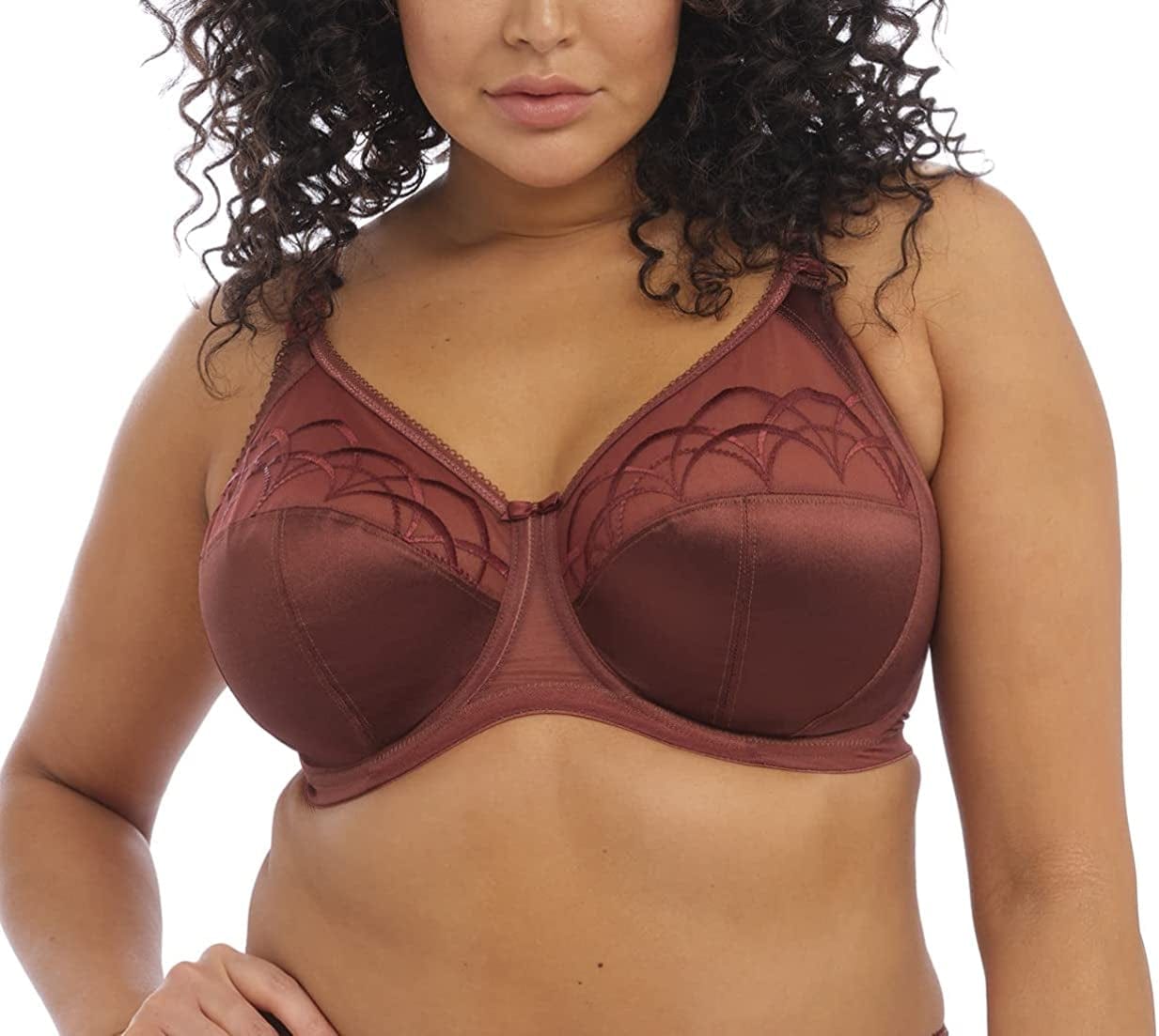 Elomi Women'S plus Size Cate Underwire Full Cup Banded Bra Dark Copper / Cate Underwire Full Cup Banded Bra / 40JJ