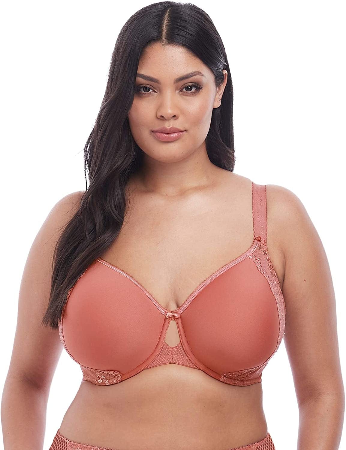 Elomi Women'S plus Size Charley T-Shirt Seamless Breathable Spacer Underwire Bra Rosegold / 38GG