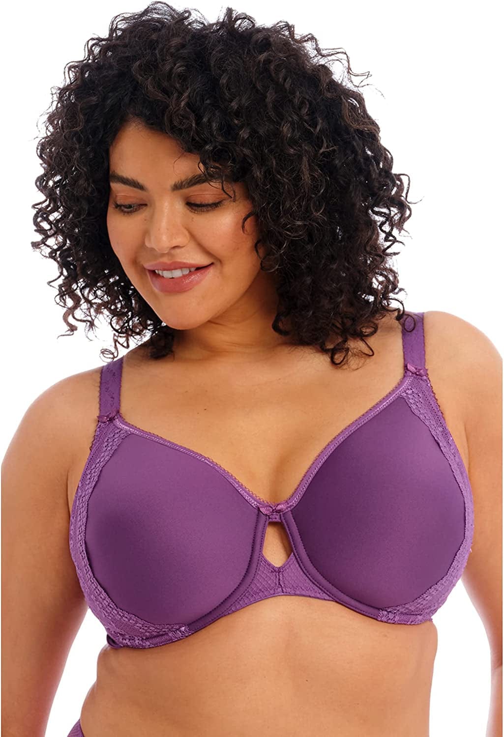 Elomi Women'S plus Size Charley T-Shirt Seamless Breathable Spacer Underwire Bra Pansy / 44GG